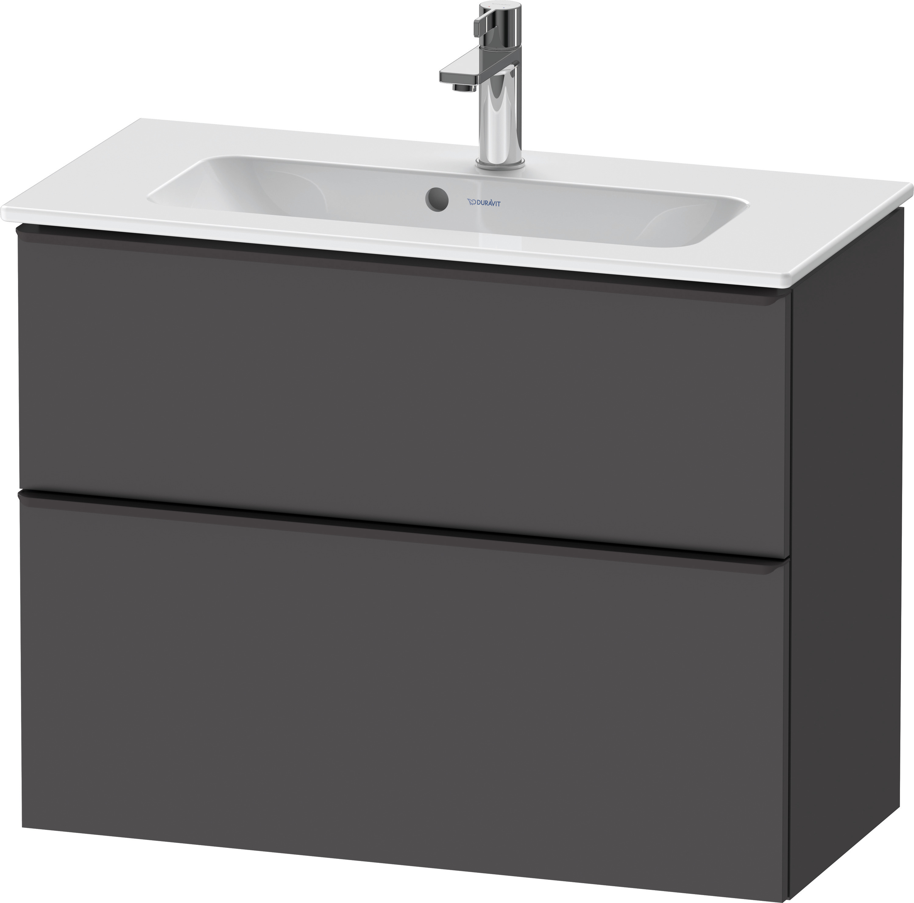 Duravit D-Neo WTU,Ausz:1,Schubk:1,GR:Dia.Schw 810x372x625mm,Wandh,Graphit Matt,Dekor