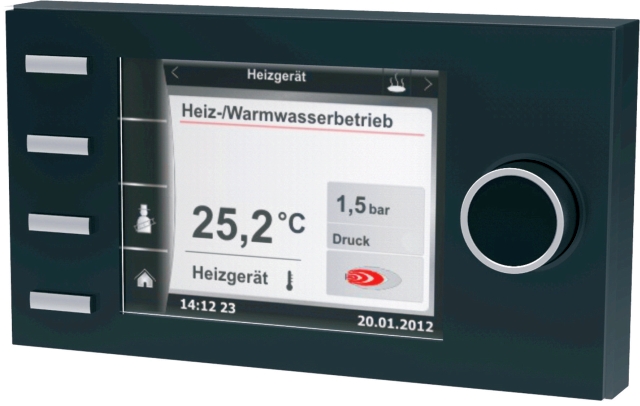Wolf Bedienmodul BM-2 inkl. Außenfühler schwarz, für Regelungssystem WRS Wolf Bedienmodul BM-2 inkl. Außenfühler schwarz, für Regelungssystem WRS