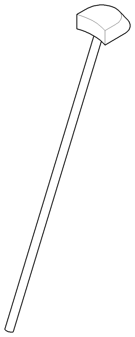 DO Zugstange für Ablaufgarnitur ET 04205303117 D 4 x 400 mm Schwarz matt
