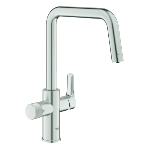 GROHE SPT-Batterie GROHE Blue Pure Eurosmart 30583 U-Auslauf supersteel