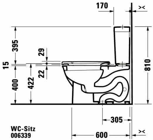 DU WC-Sitz mit Absenkautomatik Scharniere edelstahl, lang, weiß