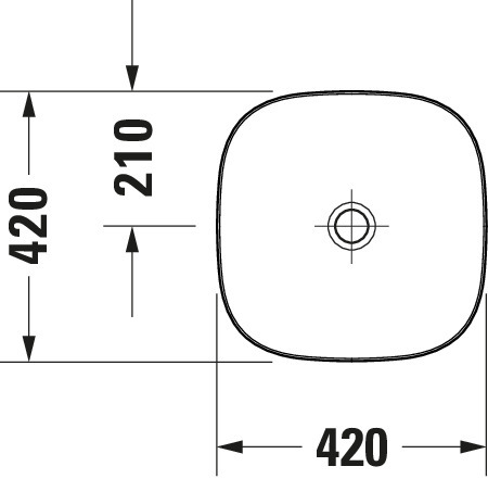DU Aufsatzbecken 420mm Zencha, geschl. o.ÜL, o.HLB, Weiß