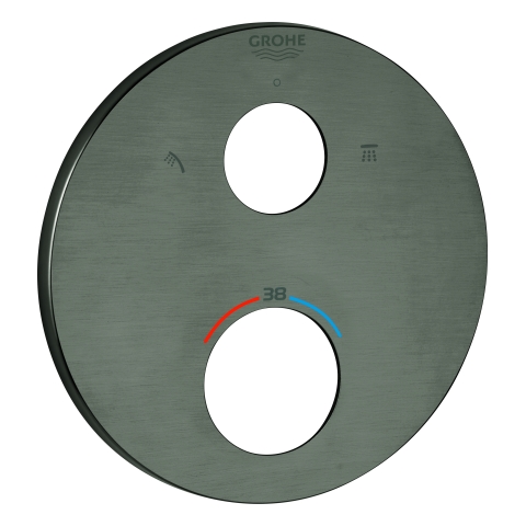 GROHE Rosette 49074 rund für THM-FMS hard graphite gebürstet