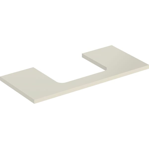 Geberit ONE WT-Platte, Ausschnitt mi. für AWT 105x3x47cm, sandgrau hgl.