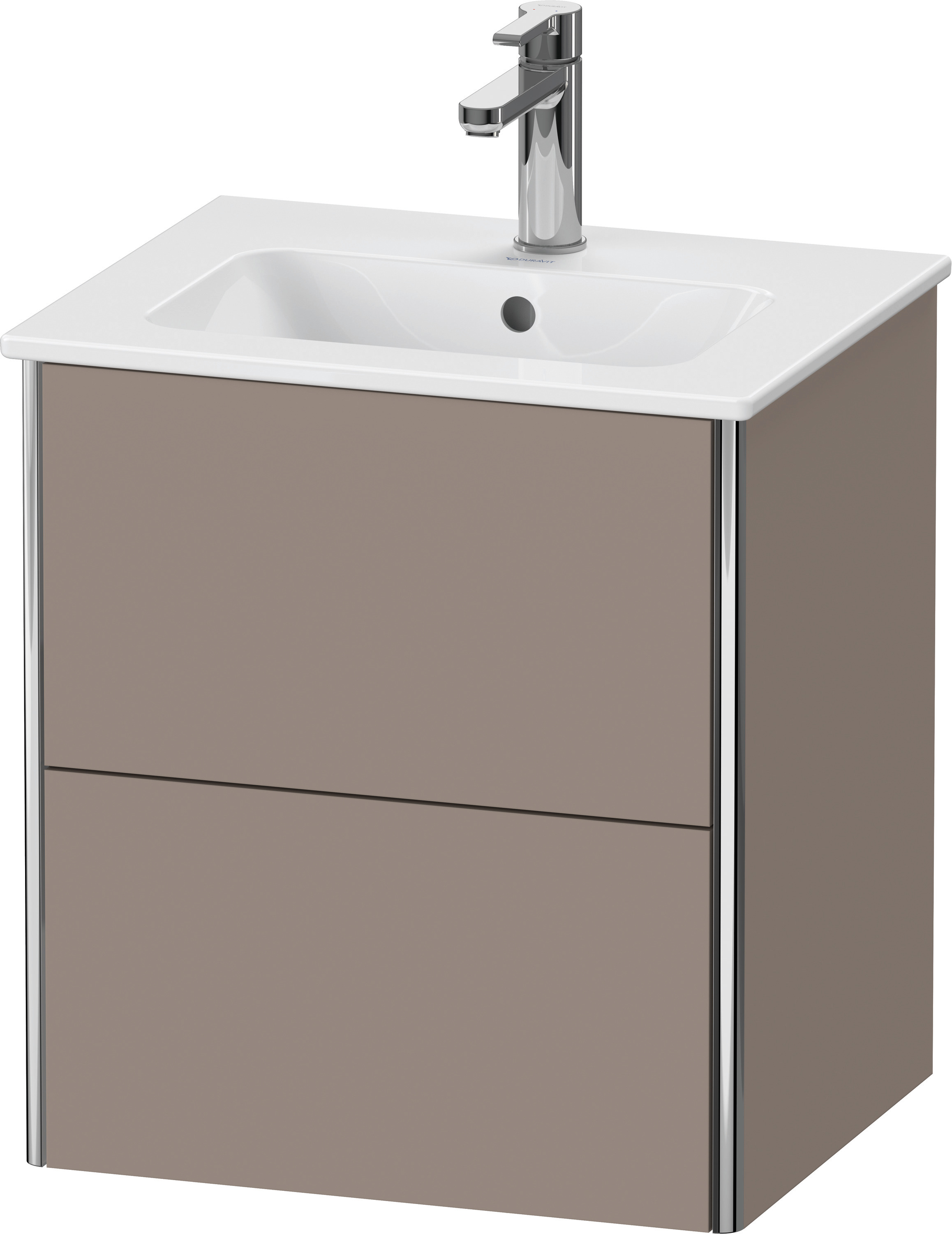 Duravit WTU XSquare wandhängend, 2 Schubk. 560x510x418mm, Basalt Matt