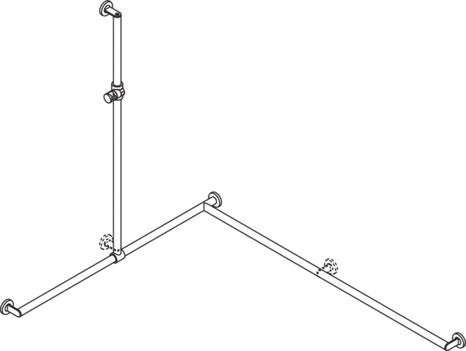 HEWI DUHA, d:32, A1/W1/W2:variabel, re,schliff,Br.H.Kst. anthrazitgrau