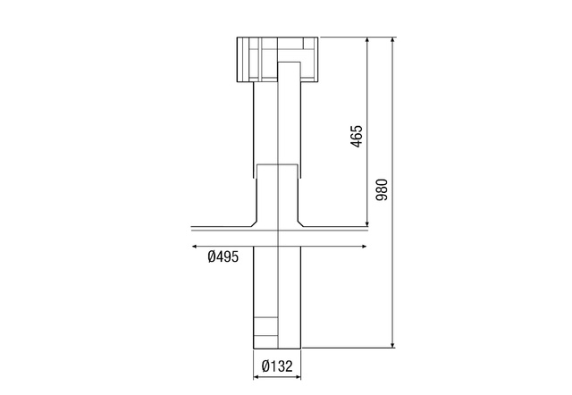 Maico Befestigungsschelle BS 125 für Dachdurchführung, Anschluss DN125