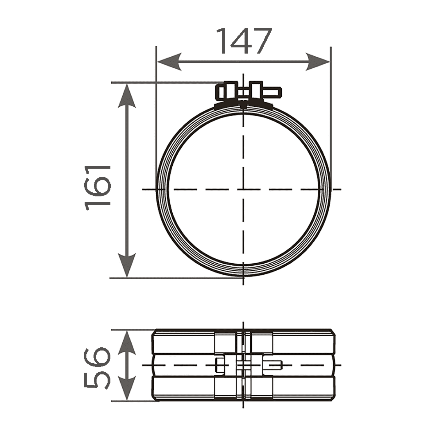 SML-Rapid-S-Verbindung DN 125 -NEU- Werkstoff 1.4510/11 W2