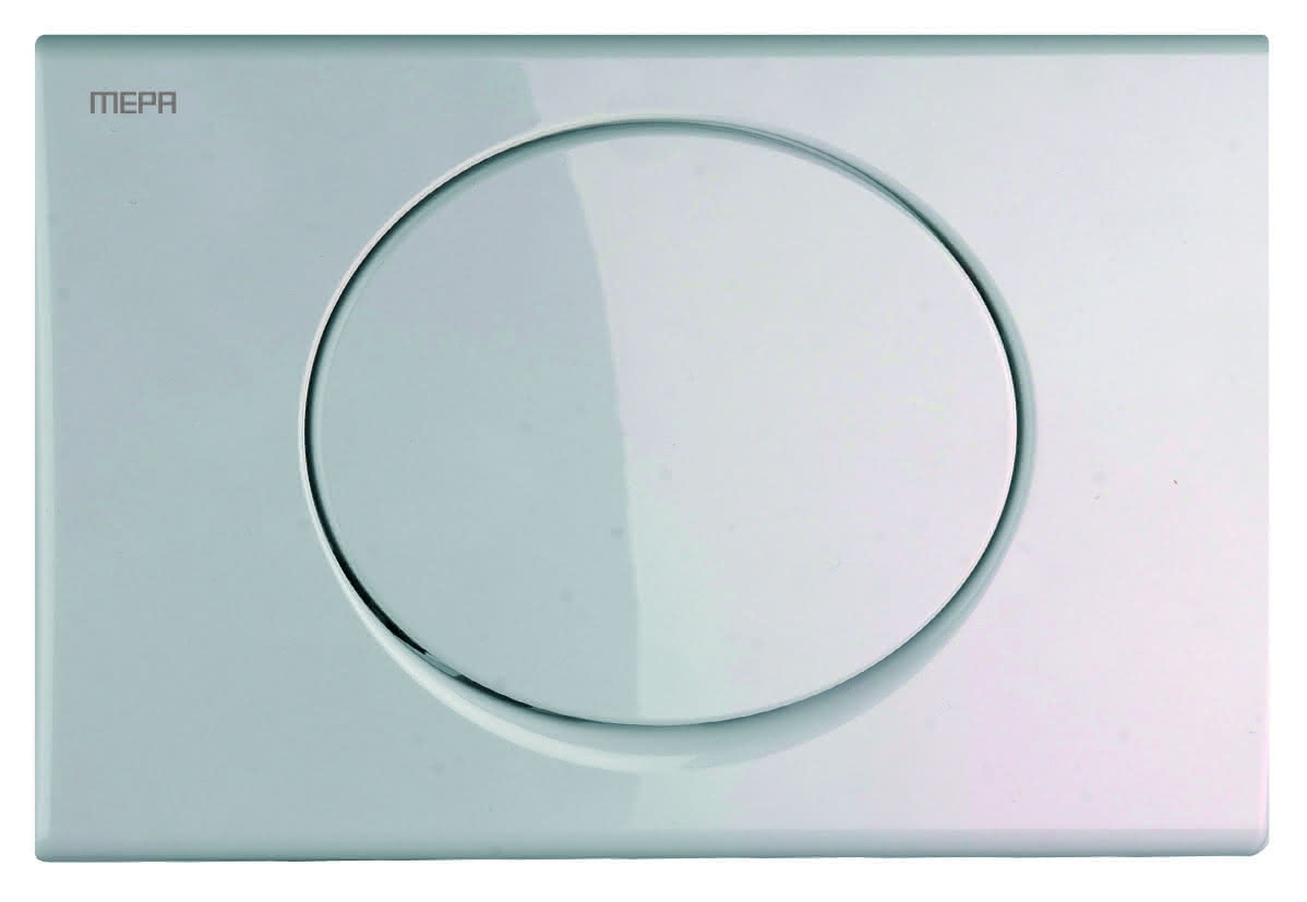WC-Betätigungsplatte MEPA Ellipse S/S Kunststoff Weiß