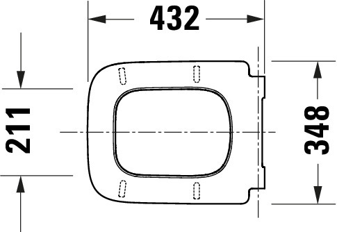 DU Univ. WC-Sitz Eckig Tief 438mm Ülap. Absenkaut.,abnehmb.,Scharn. Edelst.,Weiß