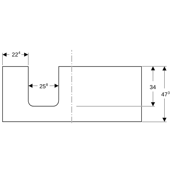 Geberit ONE WT-Pl. Aus li für AWT Schalenform 120x3x47cm, sandgrau hgl.