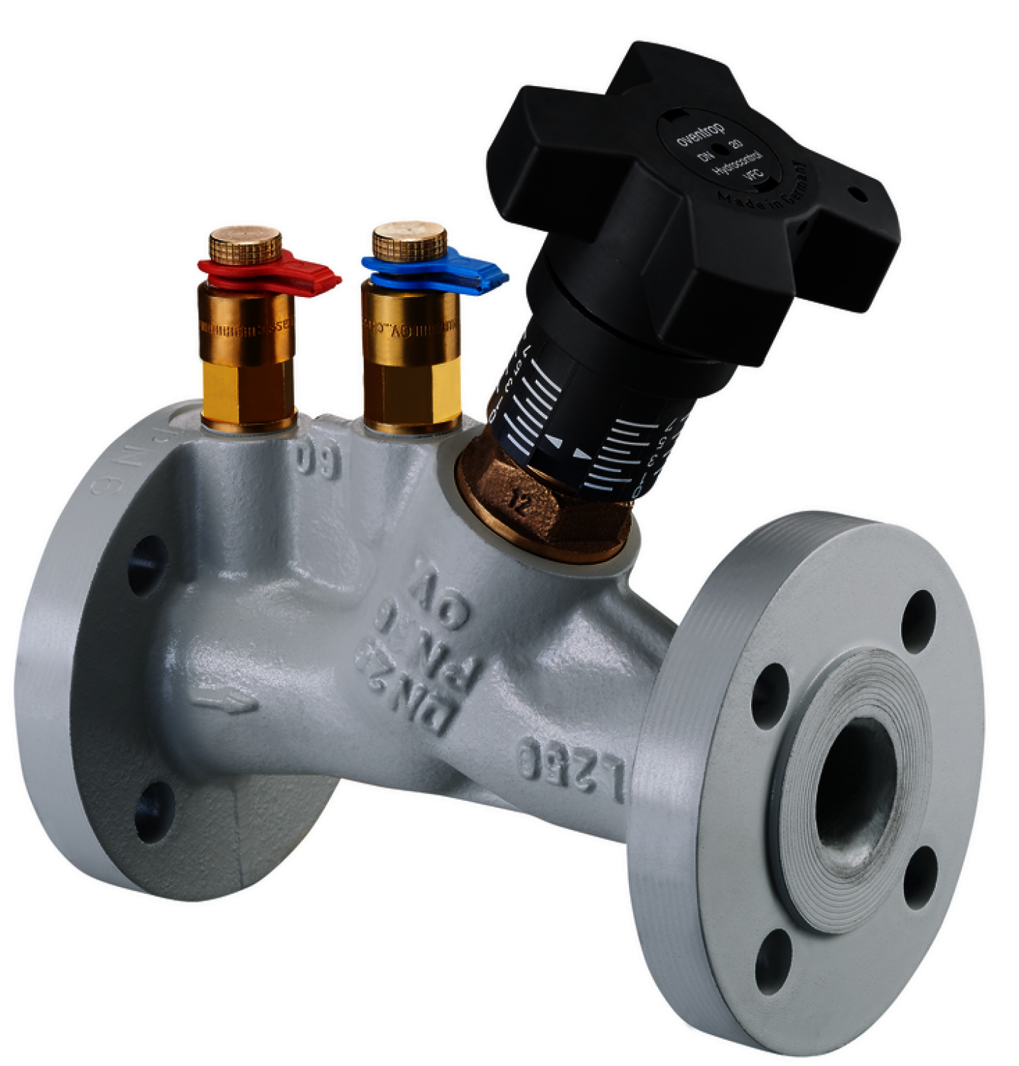 OVENTROP-Strangreg.Vent.Hydrocontrol VFC DN50, PN6, Flansch/DIN, 2 Meßvent., GG25
