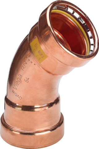 Viega Bogen 45 Grad Profipress G XL 2626XL für Gas in 64,0mm Kupfer