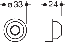 HEWI Ausgleichsscheibe d:33mm, h=11,5mm für 801 mit Stahlkern anthrazgr