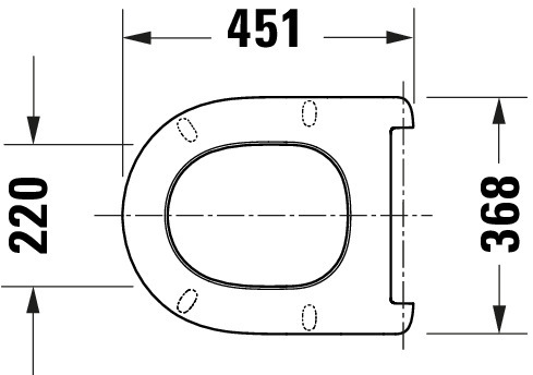 Duravit Univ.WC-Sitz D-shaped Tief 451mm Ülap Absenkaut. abnehmb. Scharn. Edelst. We