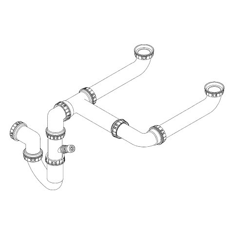 GROHE Siphon 42618 für Küchenspülen