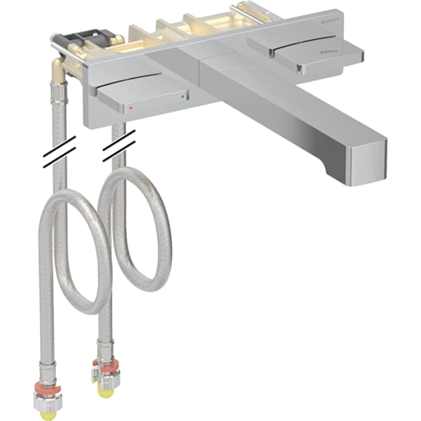 Geberit ONE WT-Arm. eck. Des. W.-Mont. 2Gr. für UP-Funktionsbox, L:18cm, hgl.verchr.