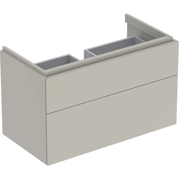 Geberit Xeno2 Unterschrank f. WT, 2 Schubl. 88x53x46,2cm, greige