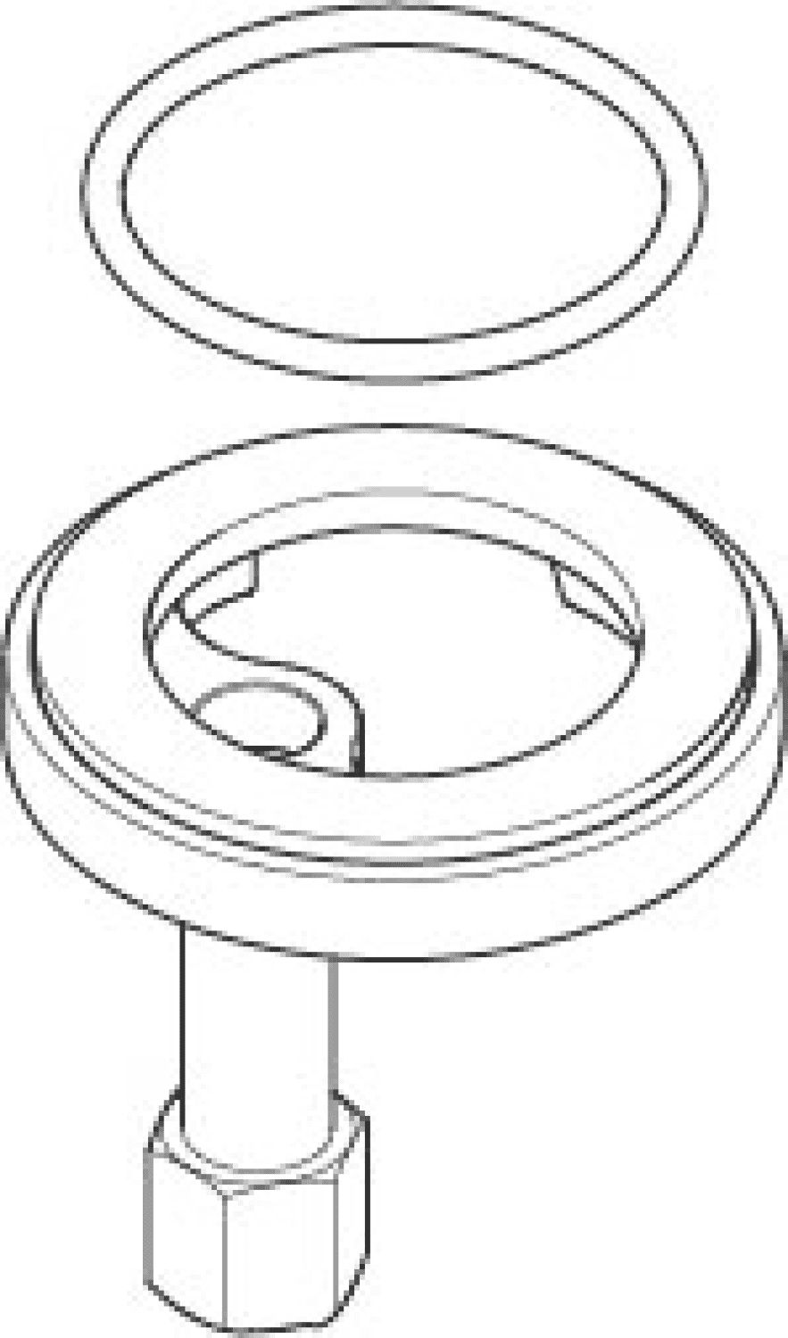 DO Befestigung mit O-Ring D36,17 x 2,6 mm ERSATZTEILE 04301103874 D 52 x 51 mm