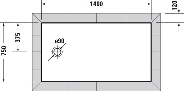 Duravit Tempano Duschwanne 1400x750x45mm Weiß