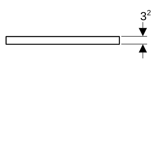 Geberit ONE WT-Platte, Ausschnitt re, für AWT 105x3x47cm, Eiche