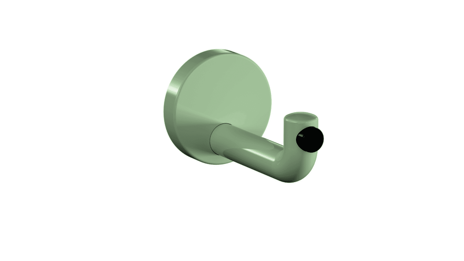 HEWI Wandhaken Ser 477 d:70mm, Türpuffer schwarz reinweiß