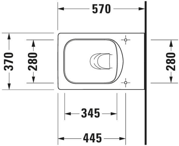 DU Wand-WC Vero Air 570 mm Tiefspüler, rimless, Durafix, weiß