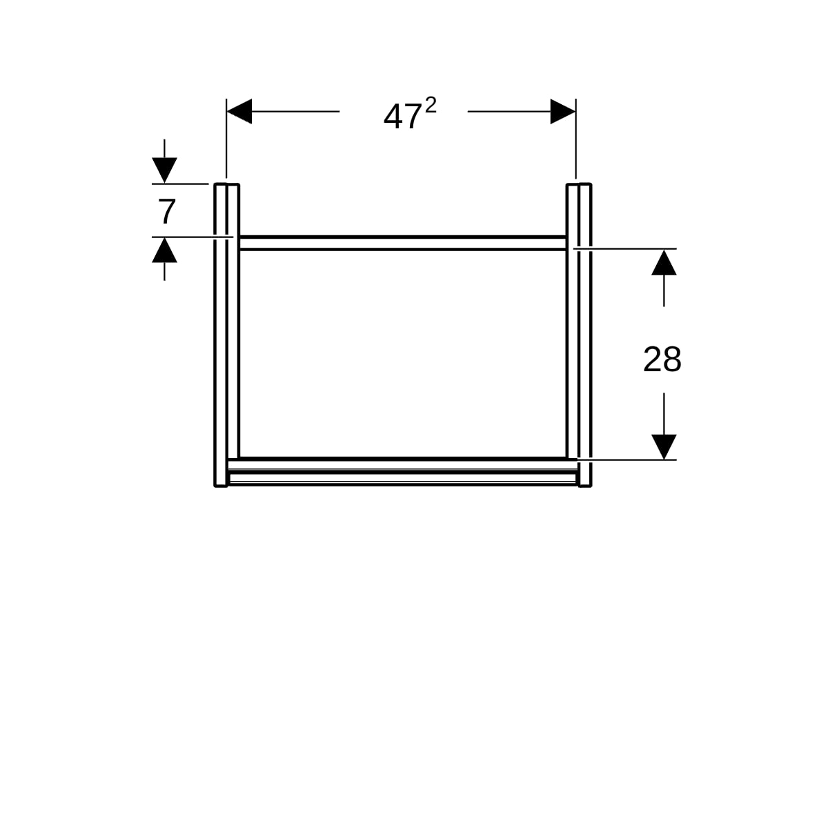 Geberit Renova Plan US für WT, mit 1 Tür 50,4x60,6x40,4cm, lava/l. seidenmatt