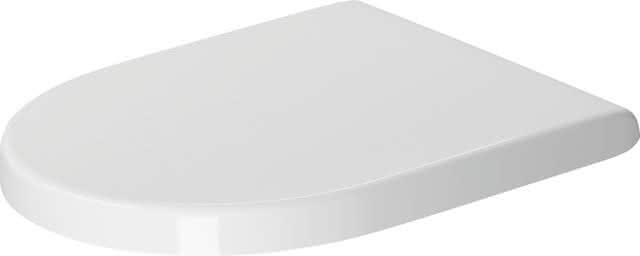 DU WC-Sitz Starck 3 mit SoftClose Scharniere edelstahl, weiß