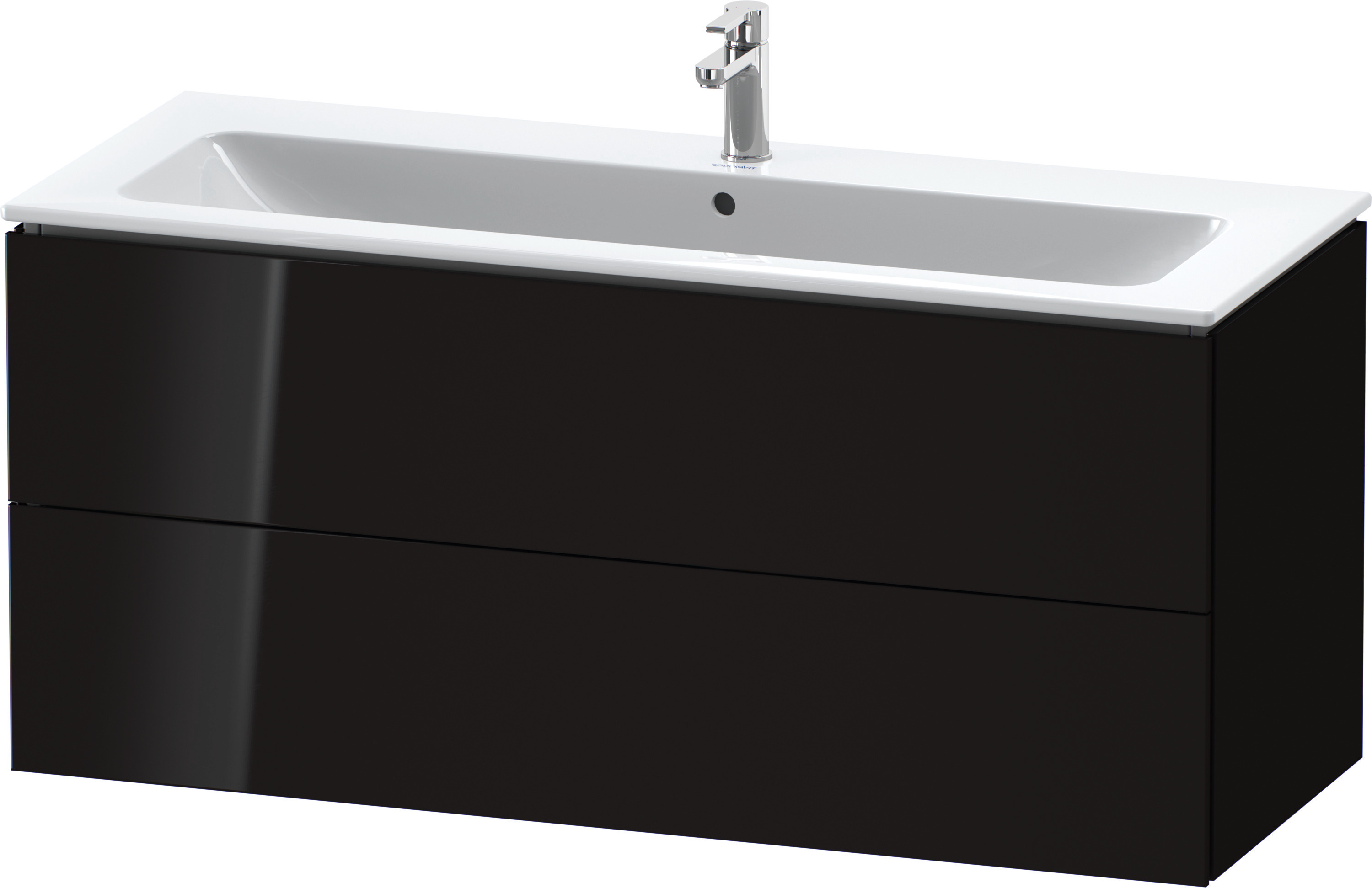DU WTU wandh. L-Cube 481x1220x550mm 2 SchKa, f.233612, schwarz hochglanz