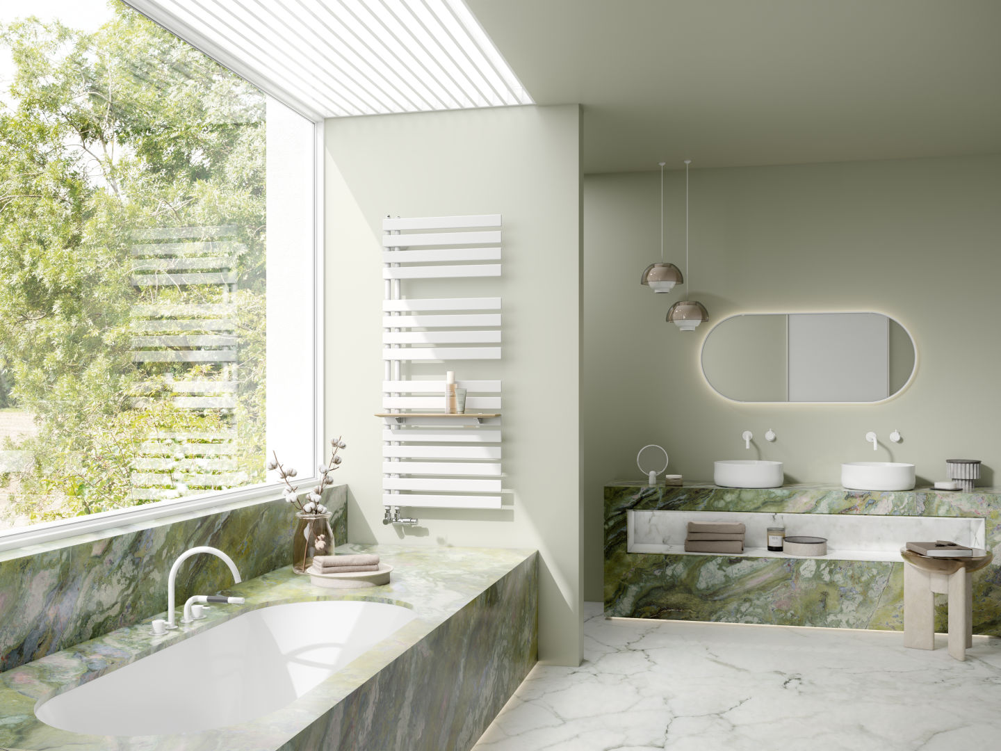 Kermi Credo Half flat,1800x600x37 mm QN844 W,graphit metallic,links