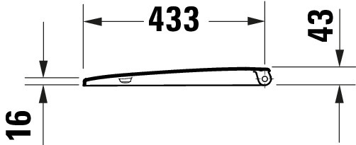 Duravit Univ. WC-Sitz Eckig Tief 448mm Ülap. Absenkaut.,abnehmb.,Scharn. Edelst.,Weiß