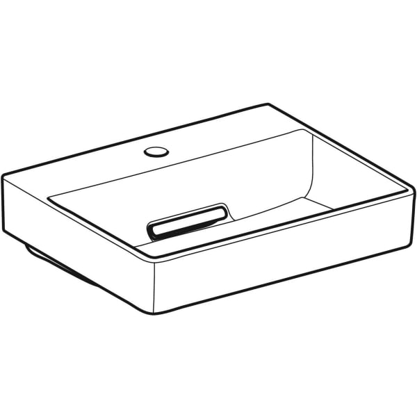 Geberit ONE HWB 50x41 cm, CleanDrain m. Hl., o. Ül., weiß, KeraTect/weiß glzd