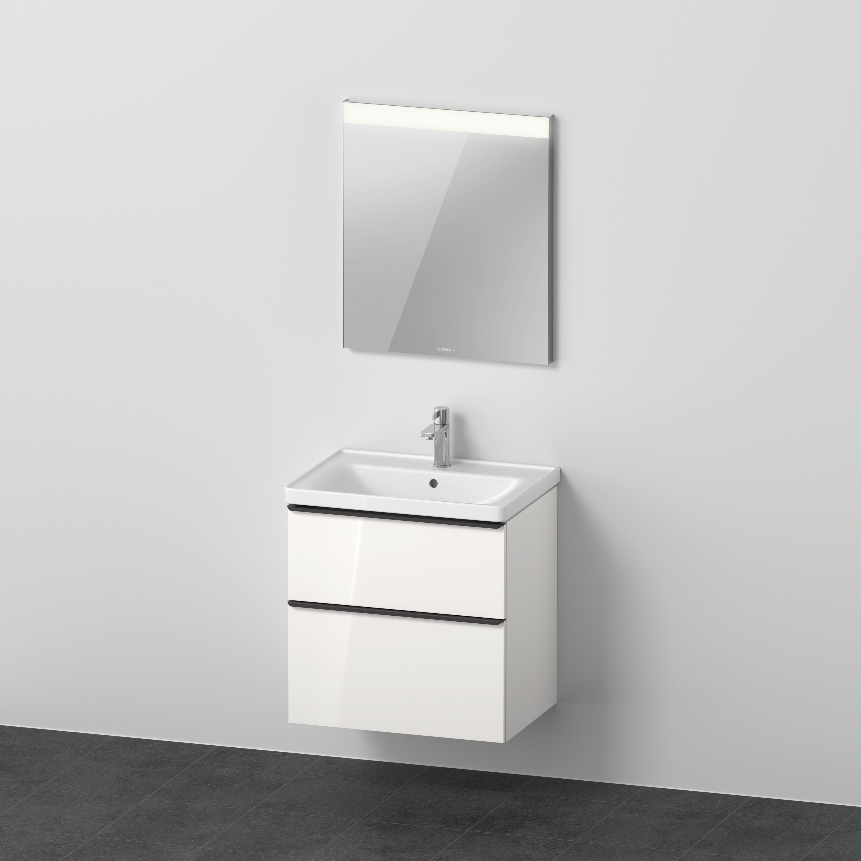 Duravit D-Neo Möbel-Set wandh. 650X480mm WT,WTU Ausz 1,SBK 1,SP Eckig,Weiß Hochg.