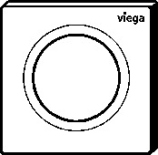 Viega Urinal Ausstellungsplatte VfS 20 8610.29 aus Kunststoff weiß-alpin
