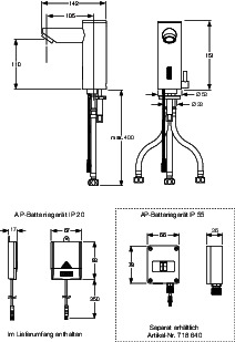Armatur Saniline Style SWE Offen Batterie