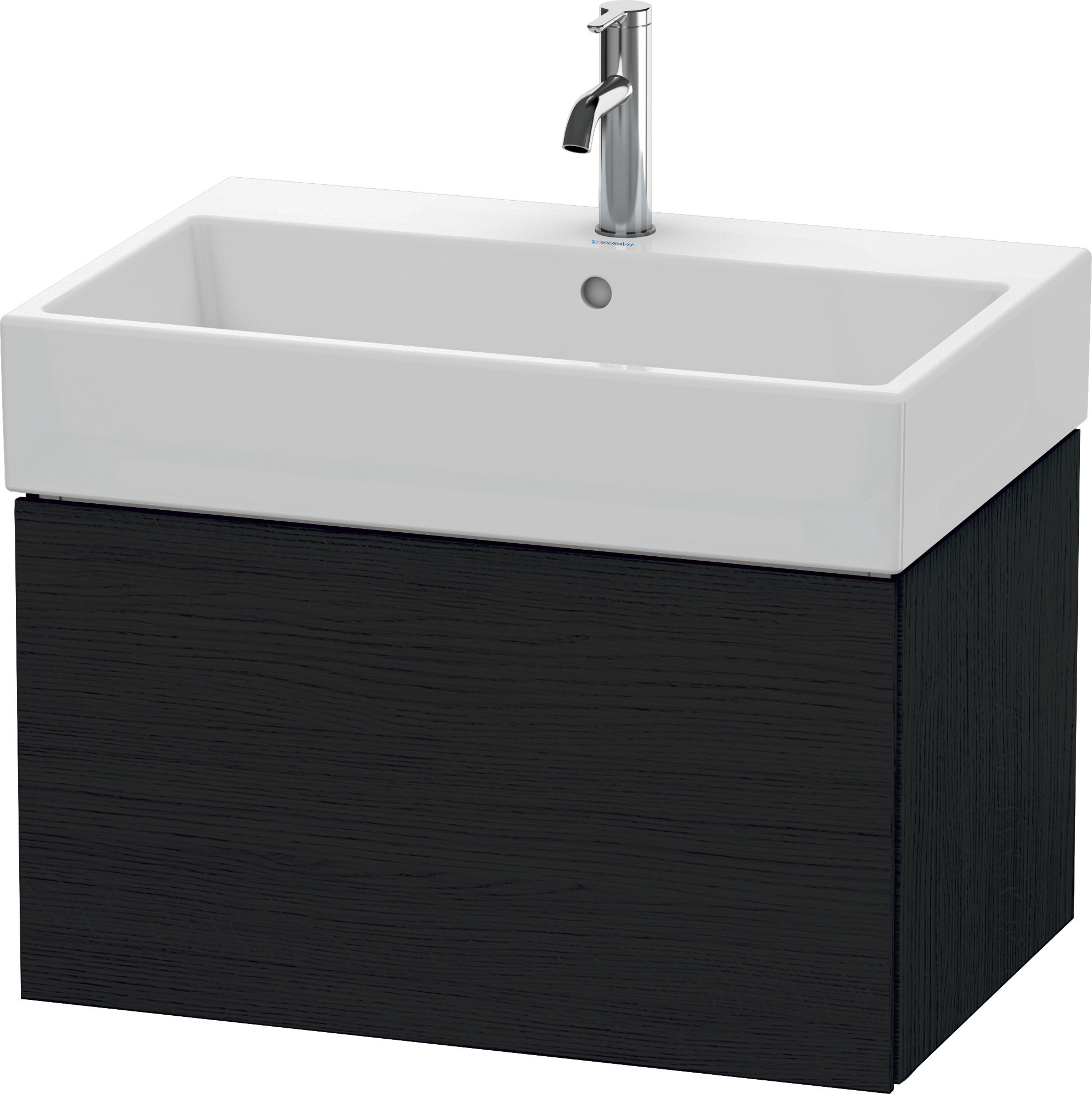 Duravit WTU L-Cube 394x684x459mm 1 Auszug, Eiche Schwarz