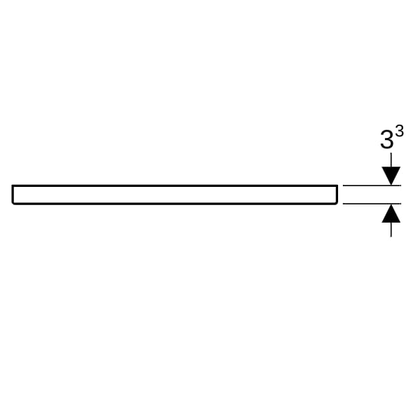 Geberit Griff, B:60cm sandgrau matt