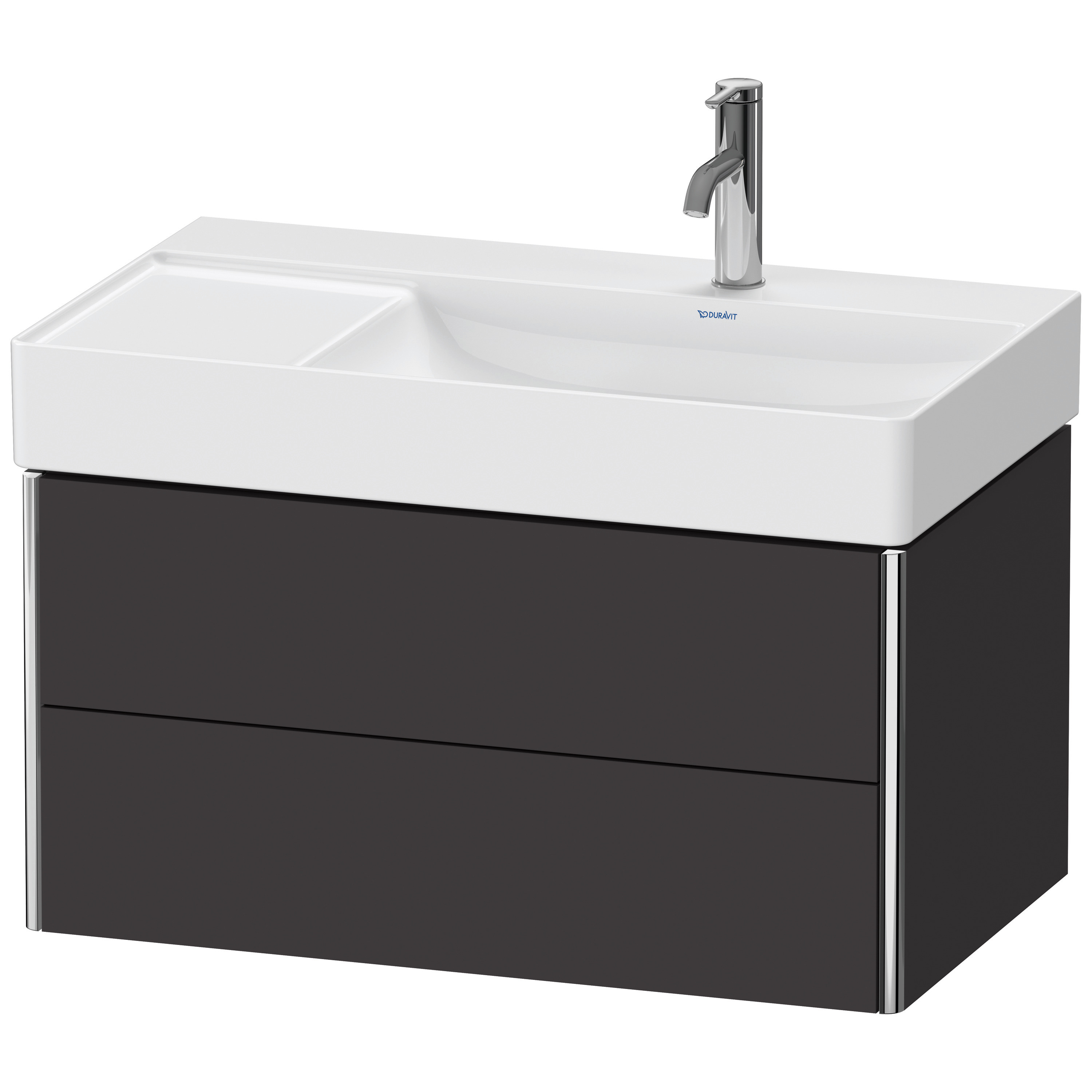 Duravit WTU XSquare wandhängend,397x784x460mm 2 Schubkästen, Graphit Supermatt