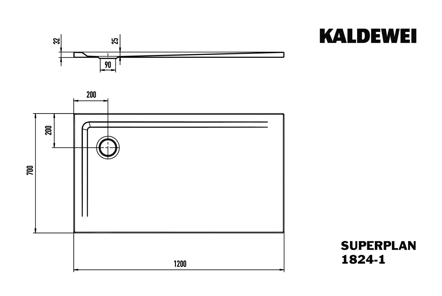 KA DW SUPERPLAN Mod.1824-1,700x1200mm, alpinweiß,Secure Plus