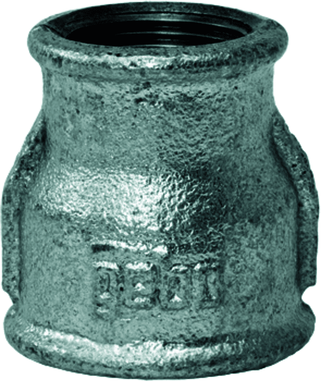 gebofittings Temperguss Gewindefittings 240 - Reduziermuffe 1 1/2"x1", verz. gebofittings Temperguss Gewindefittings 240 - Reduziermuffe 1 1/2"x1", verz.