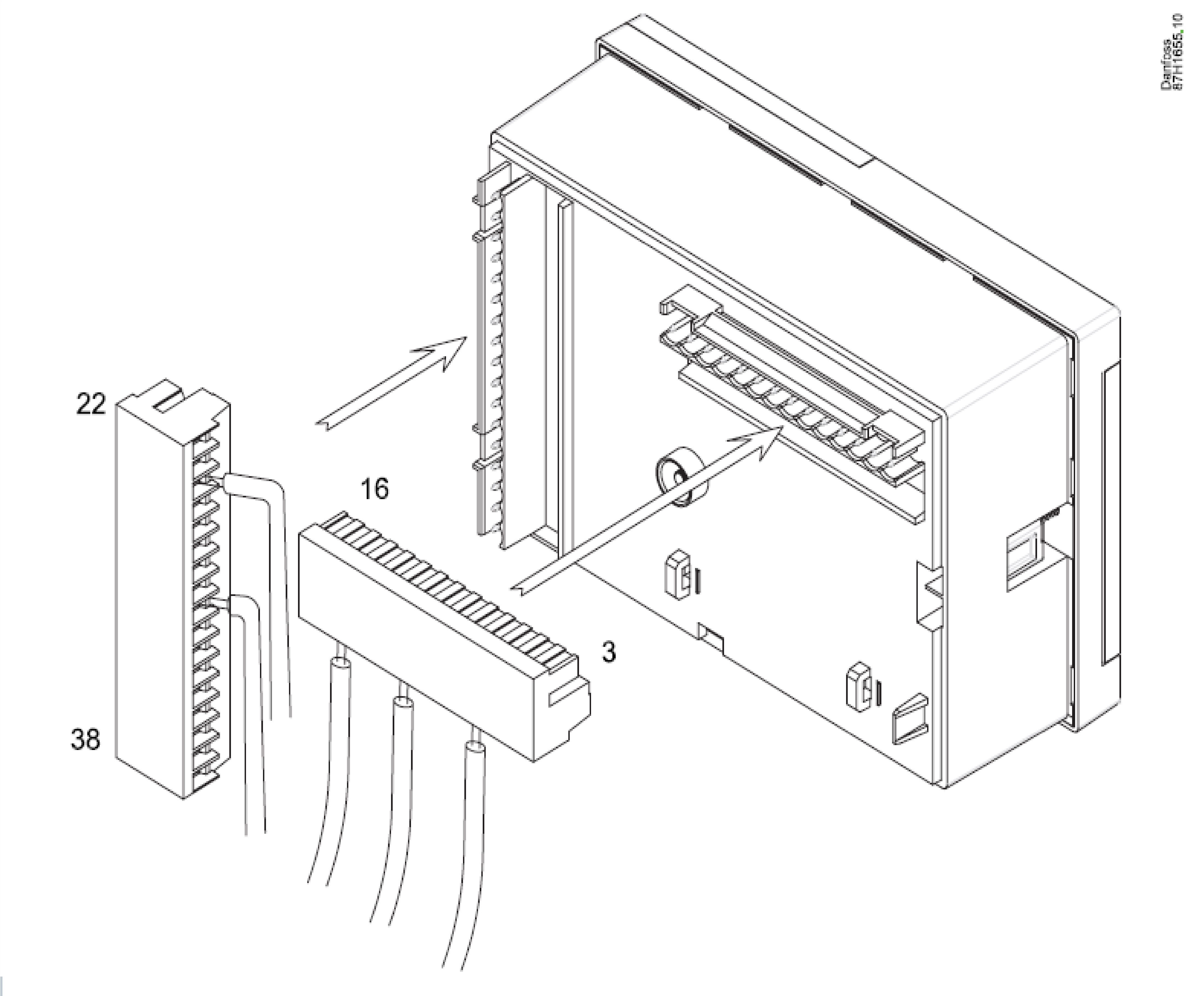 Danfoss Einbausatz für Tafelmontage f. ECL Comfort 296