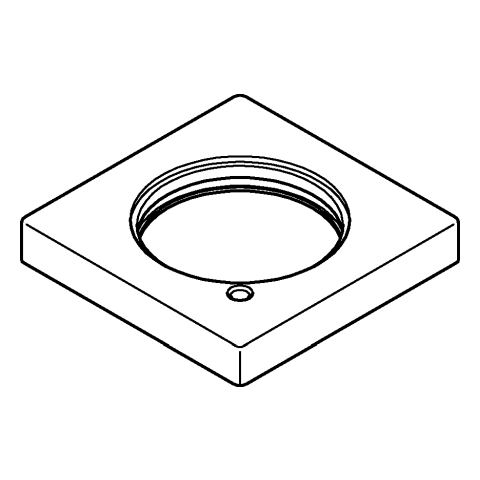 GROHE Rosette 48421 eckig für WT-Batterien ohne Zugstange supersteel GROHE Rosette 48421 eckig für WT-Batterien ohne Zugstange supersteel