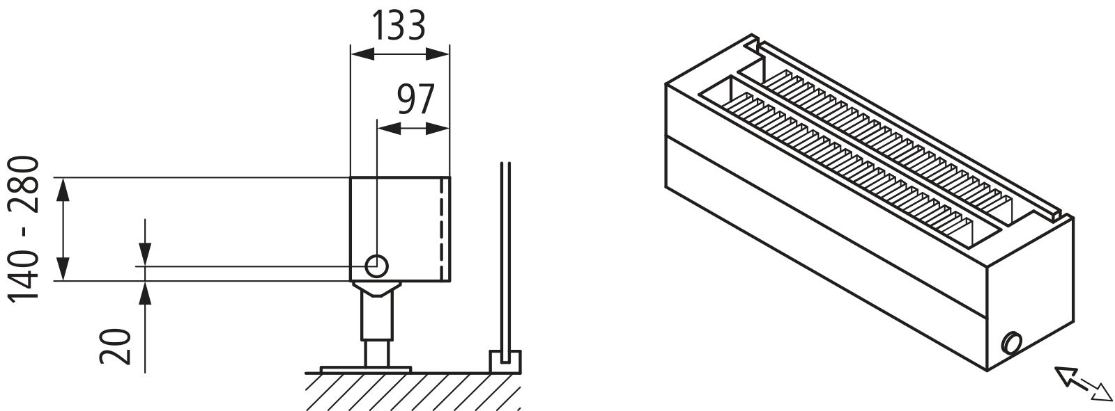 Kermi Kon m. Str. Typ22 BH140x133x1700 QN1229,weiß,6bar, m. Abd., AB Uni.