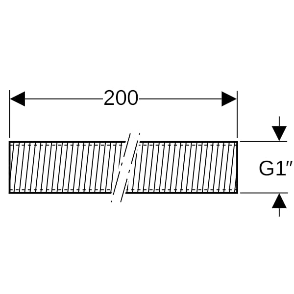 Geberit Gewinderohr G1 L200 verzinkt