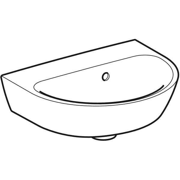 Geberit Renova Handwaschbecken, 45x36cm o. Hl., m. Ül., weiß, KeraTect