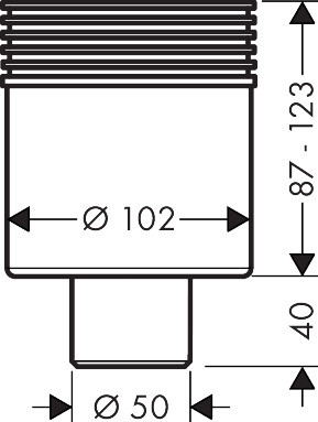 Hansgrohe RainDrain Point Siphon MSI-3