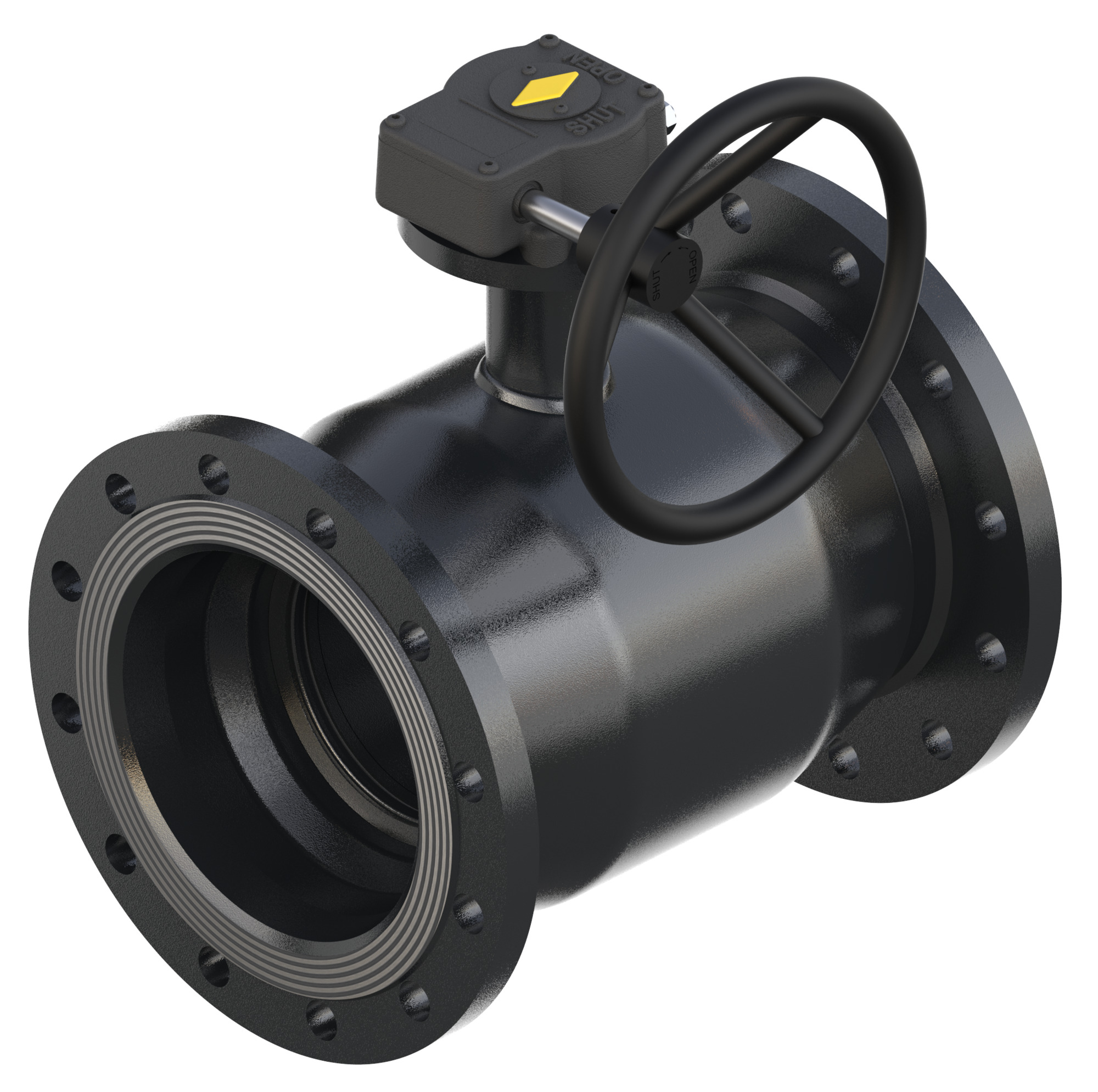 Danfoss Kugelhahn JIP116.10G S-Getriebe m Handrad DN200 Kvs2300m3/h PN16 FL/FL
