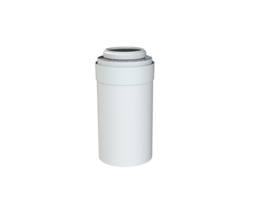 Brötje Verlängerungsrohr K60 KR500 DN 60/100 konzentr. L=500mm AL/PPs weiß