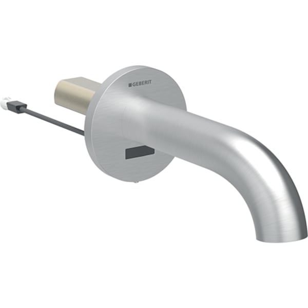 Geberit Piave WT-Armatur, Wandmontage L:22cm, Edelstahl gebürstet / Etc.